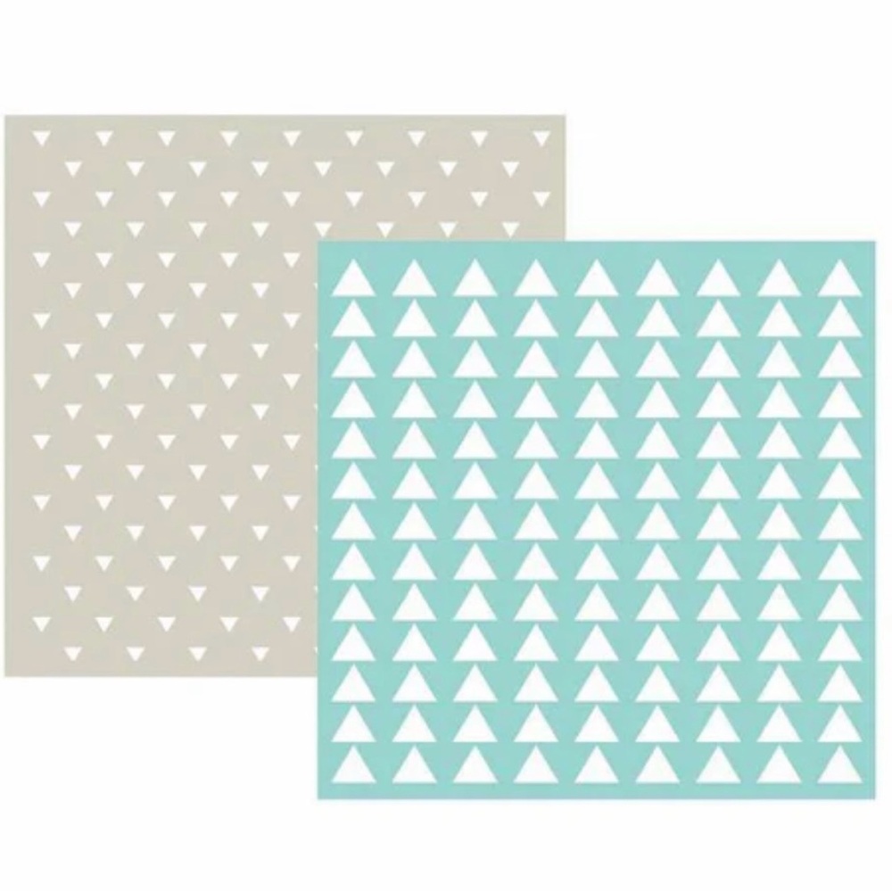 We r memory keepers 2 pk 6" x 6" embossing folders - triangle